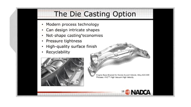2017-6-28 – Product Design for Die Casting – Introduction – Highlight