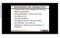 2018-08-08 – Engineering Die Casting Dies:Dimensional Repeatability – Highlight